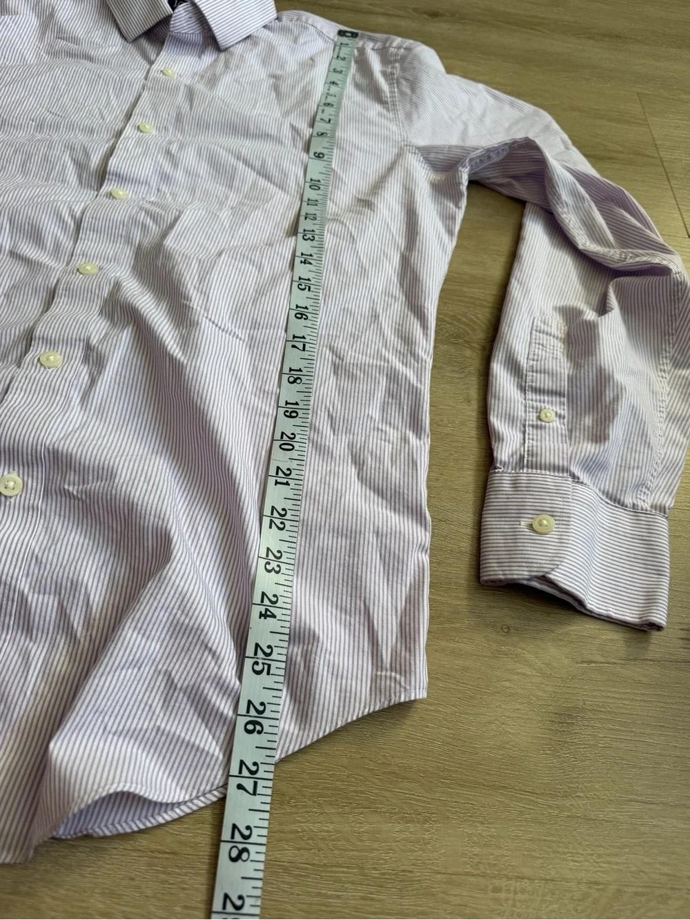 J. Crew Men's Performance Slim Light Purple Striped Button Down Shirt SZ M
